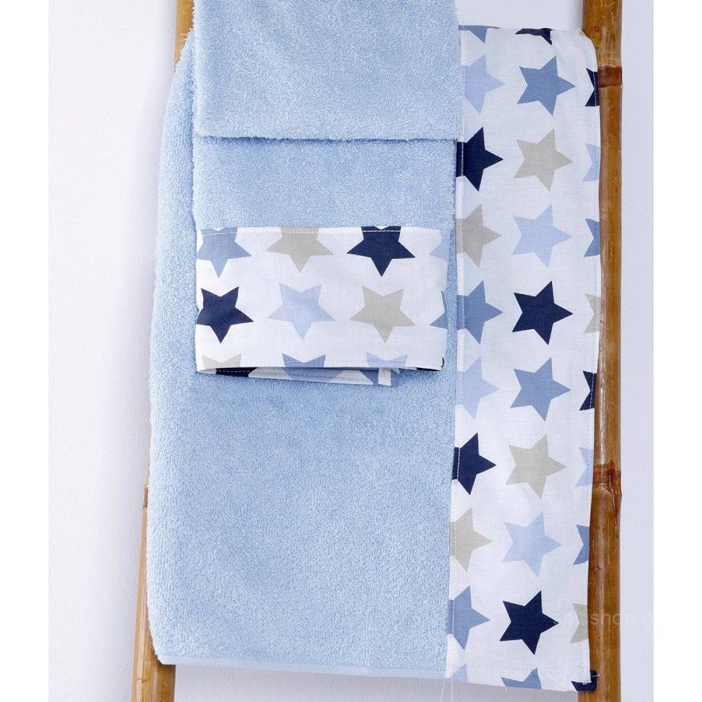 Σετ πετσέτες stars blue (2τμ)